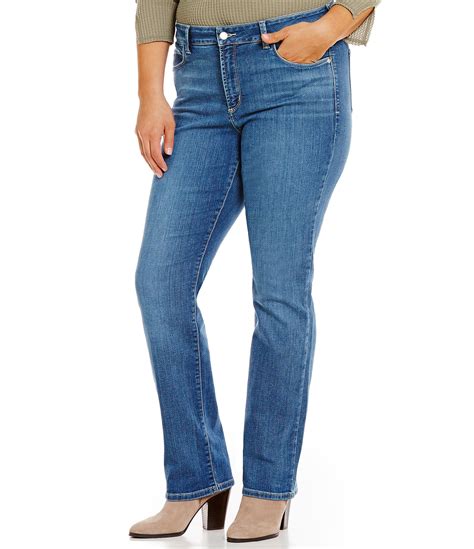 Plus Size Avery High Rise Straight Leg Stretch Denim 5. . Dillards womens jeans